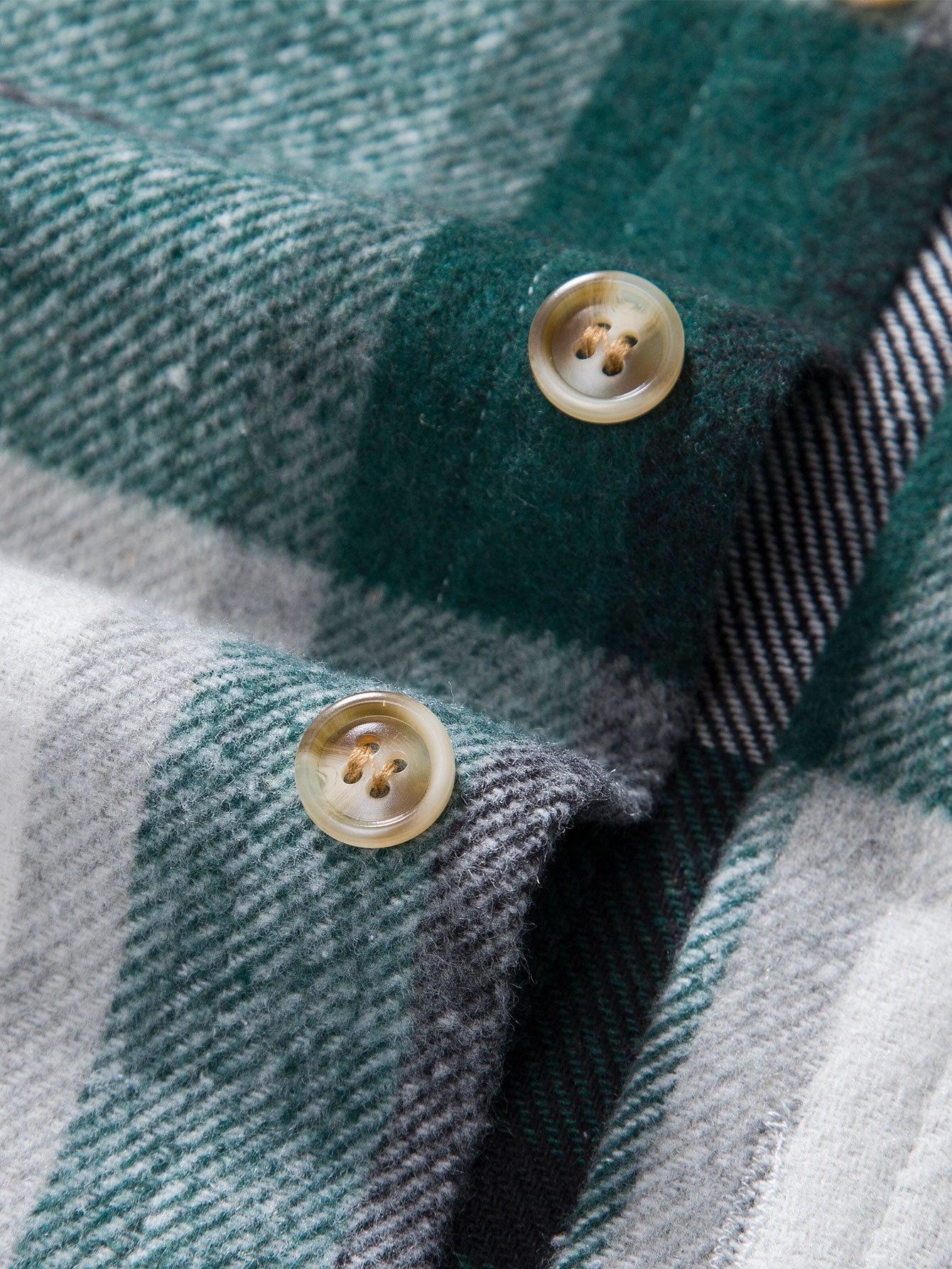 Contrast Flannel Plaid Hooded Overshirt-Mitchell Shoes