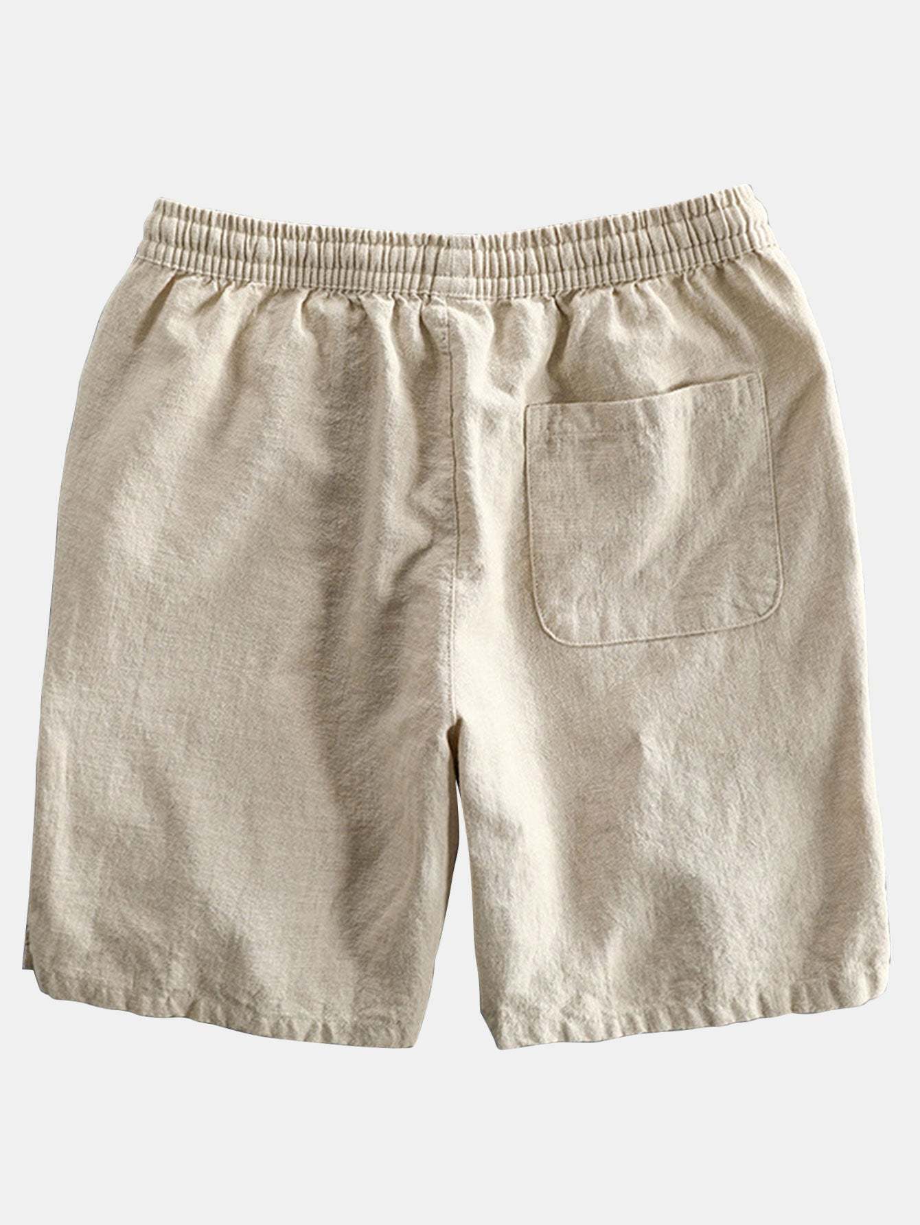 Linen Rayon Blend Button Up Shirt & Linen Cotton Blend Drawstring Shorts-Mitchell Shoes