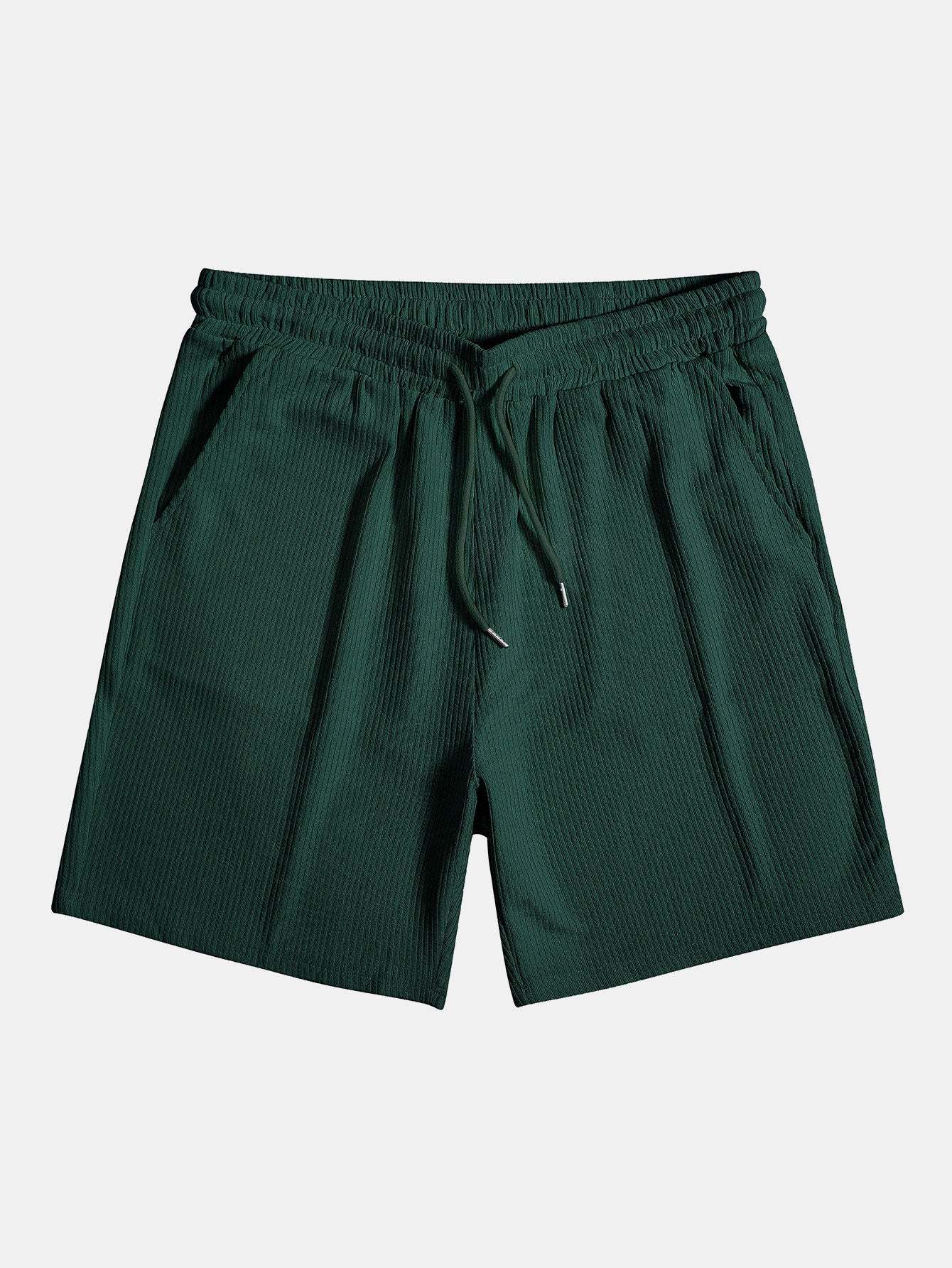 Knitted Ribbed Zip Polo & Shorts-Mitchell Shoes