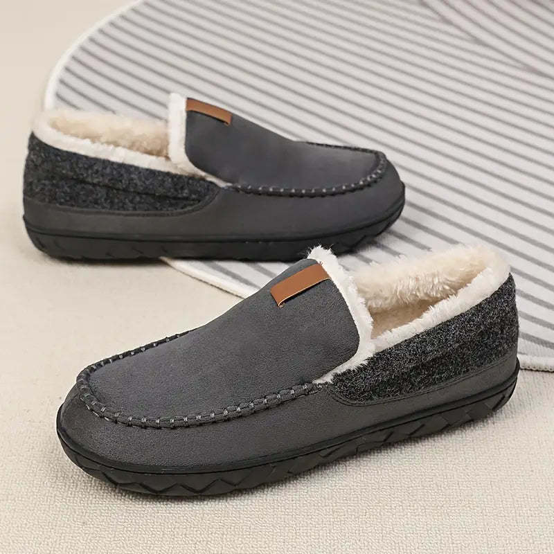 Men’s Plush Comfort Loafers – Cozy Warmth for Chilly Days