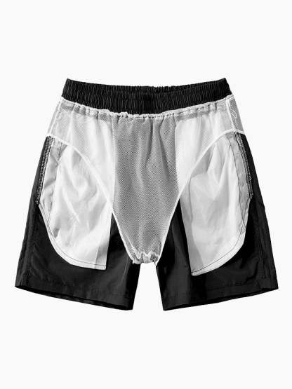 Striped Stand Collar Shirt & Swim Shorts-Mitchell Shoes
