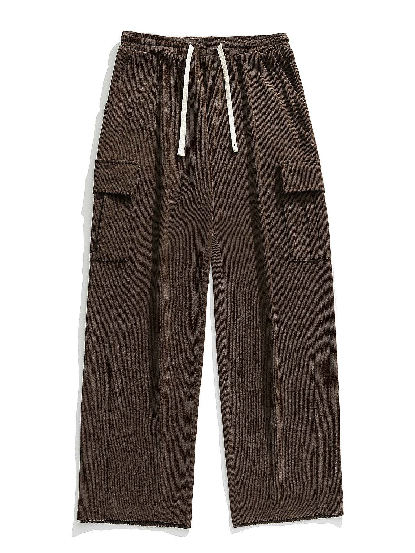Los Angeles Print Heavy Weight Oversize T-Shirt & Loose Fit Corduroy Cargo Pants-Mitchell Shoes