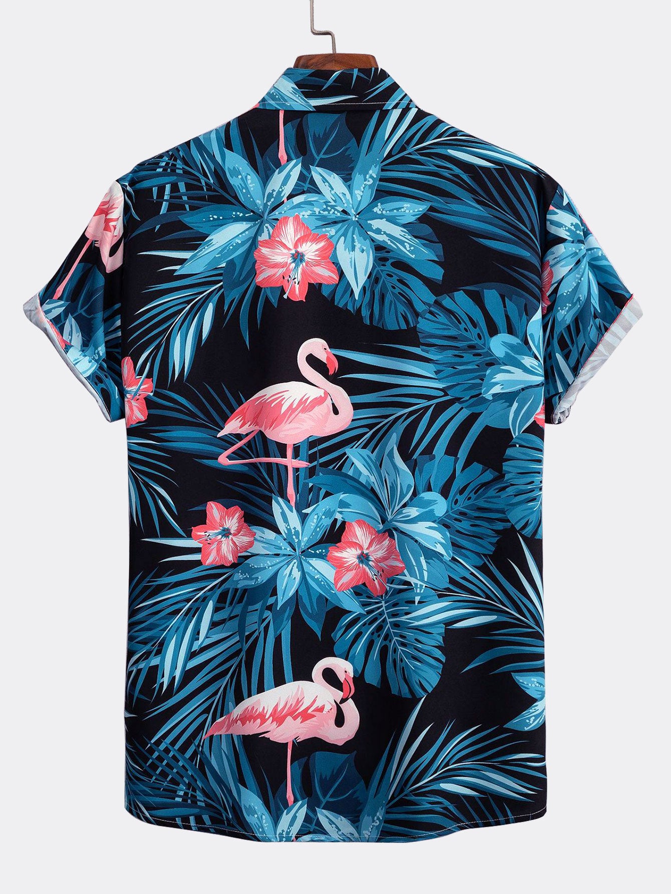 Flamingo Tropical Print Button Up Shirt & Shorts-Mitchell Shoes