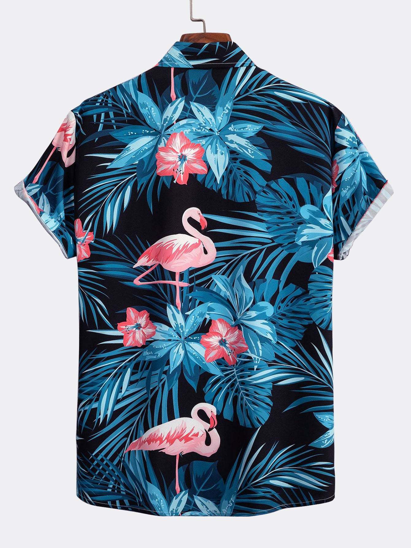 Flamingo Tropical Print Button Up Shirt & Shorts-Mitchell Shoes