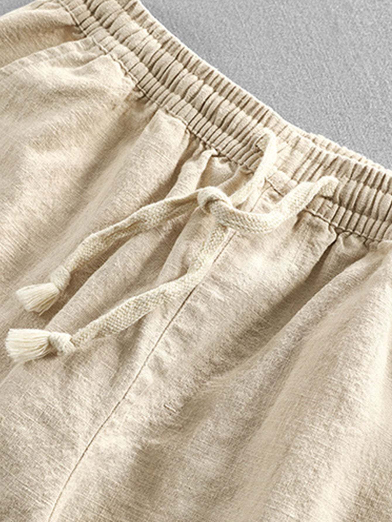 Palm Tree Print Button Up Shirt & Linen Cotton Blend Cropped Pants-Mitchell Shoes