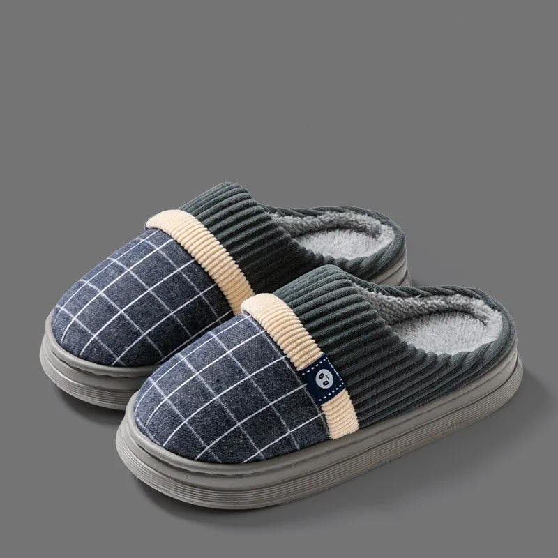 Men’s CozyGrip Fur-Lined Anti-Slip Winter Slippers