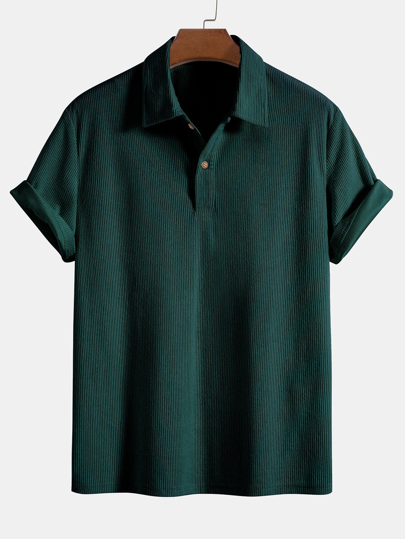 Short Sleeve Corduroy Polo Shirt & Corduroy Shorts-Mitchell Shoes