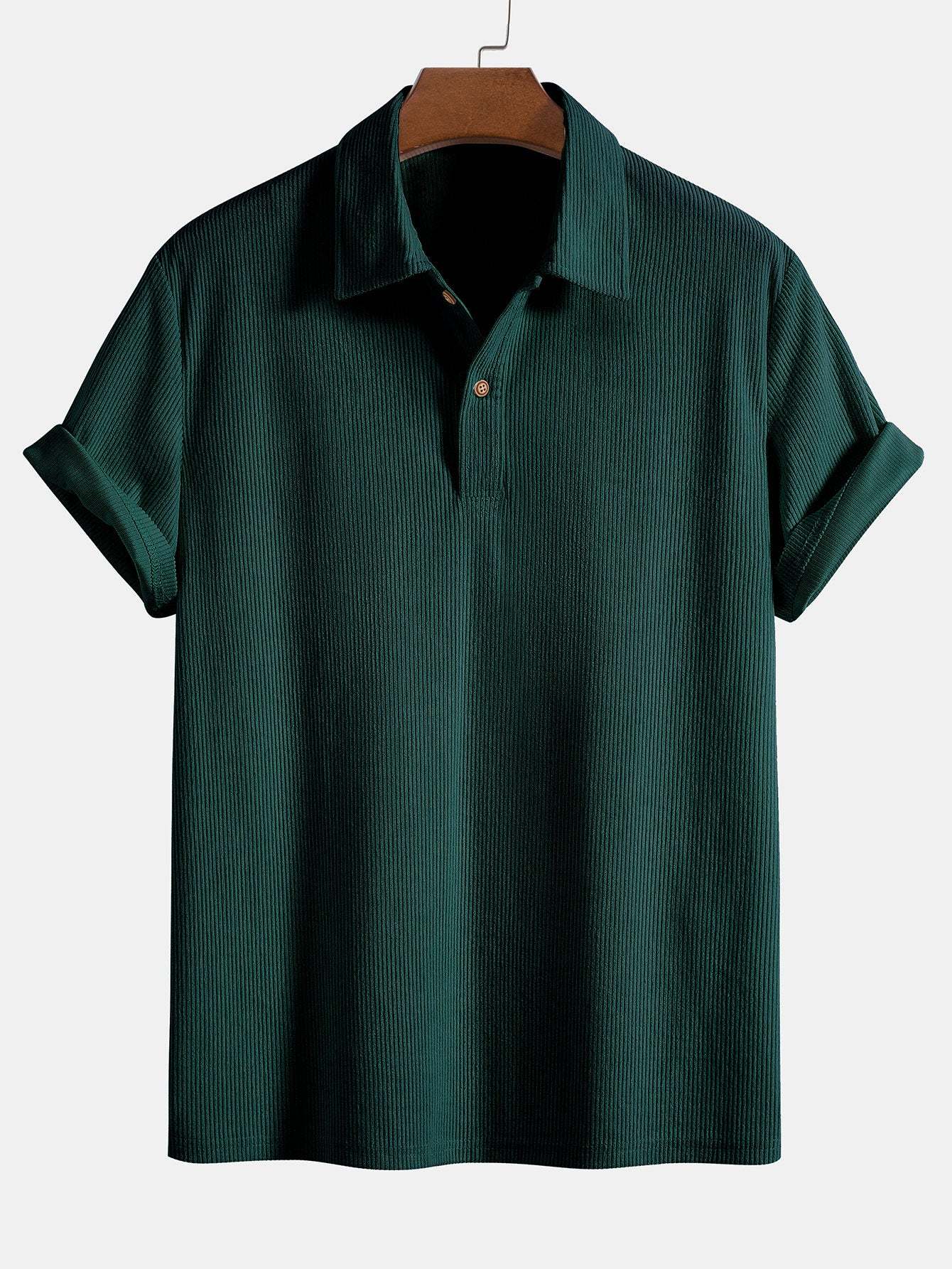 Short Sleeve Corduroy Polo Shirt & Corduroy Shorts-Mitchell Shoes