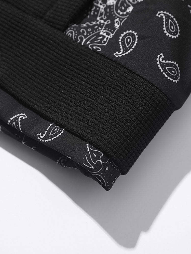 Paisley Print Panel Waffle Sweatshirt & Corduroy Paisley Print Panel Pants-Mitchell Shoes