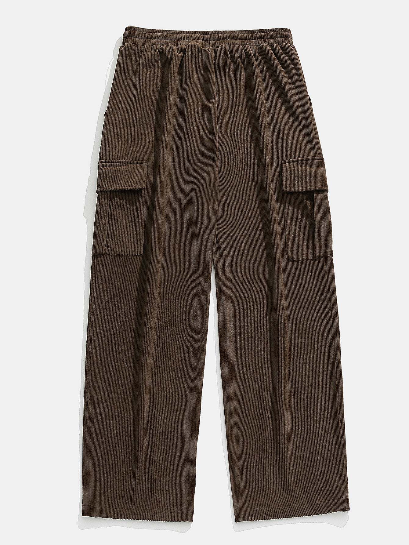 Los Angeles Print Heavy Weight Oversize T-Shirt & Loose Fit Corduroy Cargo Pants-Mitchell Shoes