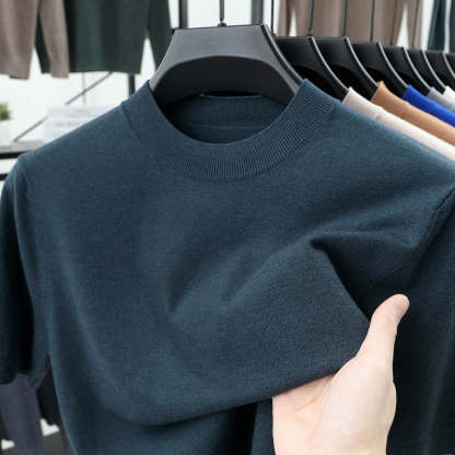 Last Day 50% OFF🔥Men's Stand Collar Cashmere Casual T-shirt (Buy 2 Free Shipping)