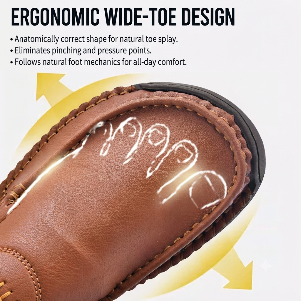 Mitchell Shoes Men's Handmade Genuine Leather Moccasins Wide Fit