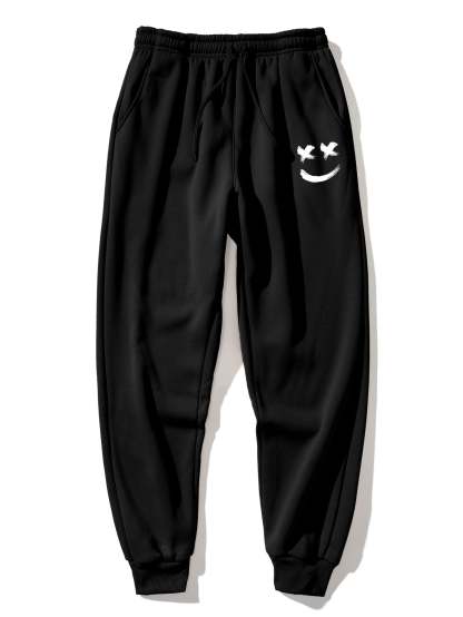 Brushstroke Smiley Print Hoodie & Jogger Pants-Mitchell Shoes