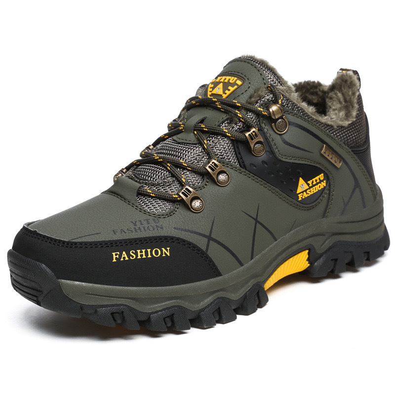 Men's Anti-slip Low-top Leather Hiking Shoes