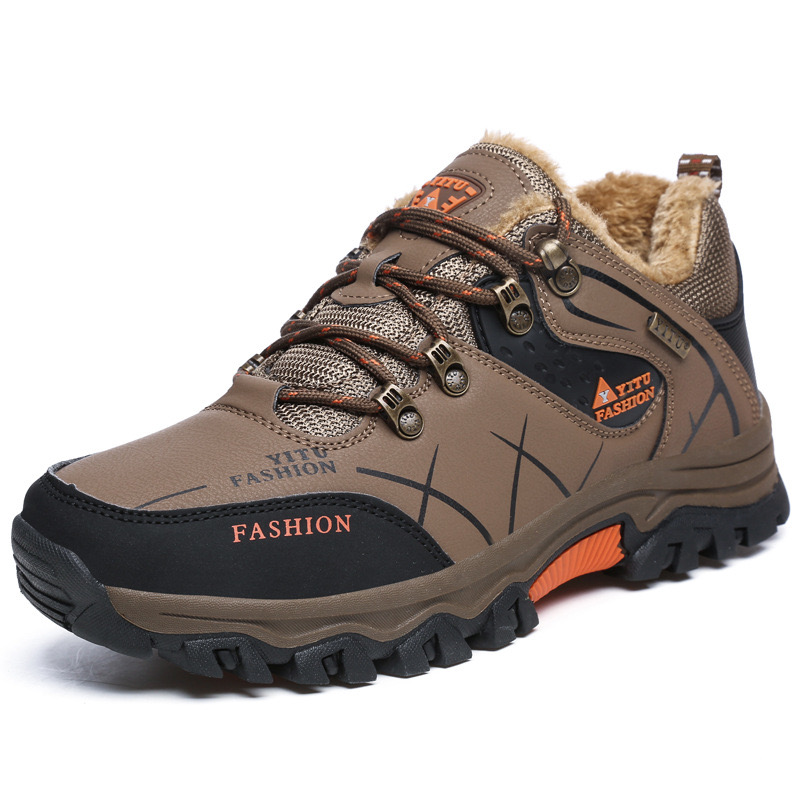Men's Anti-slip Low-top Leather Hiking Shoes