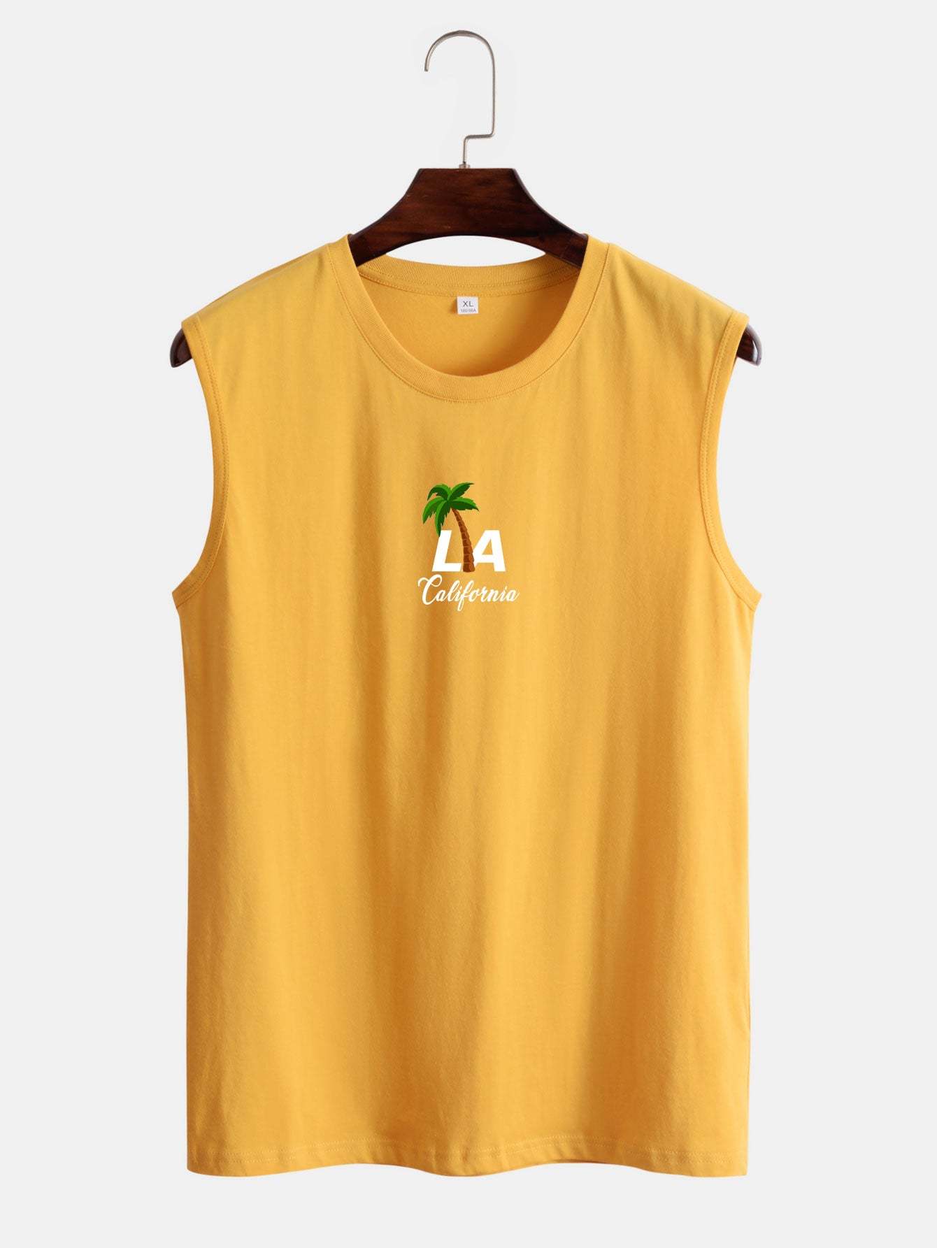 Palm Tree and Letter Print Tank Top-Mitchell Shoes