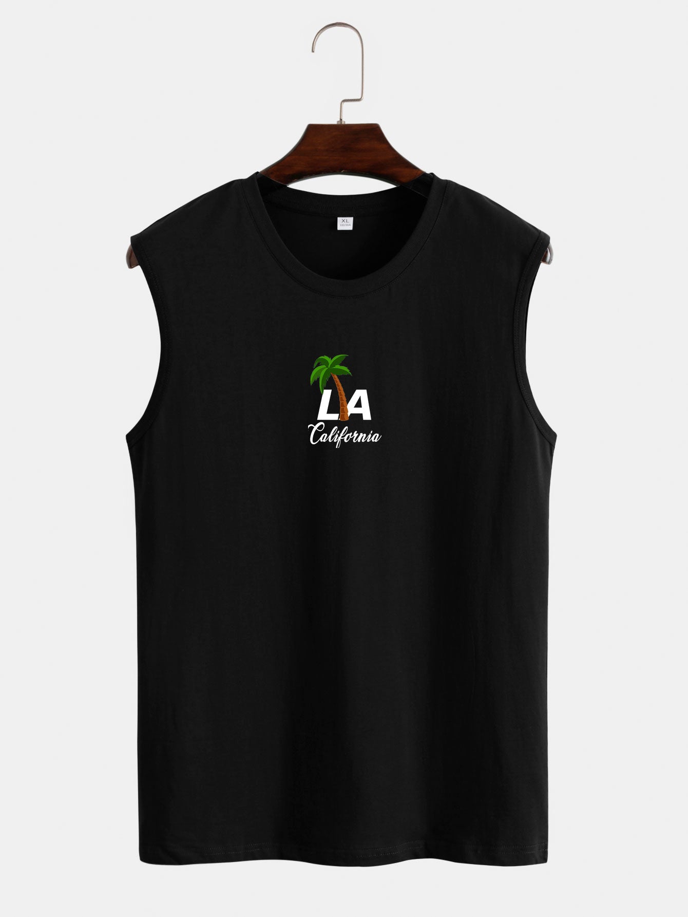 Palm Tree and Letter Print Tank Top-Mitchell Shoes