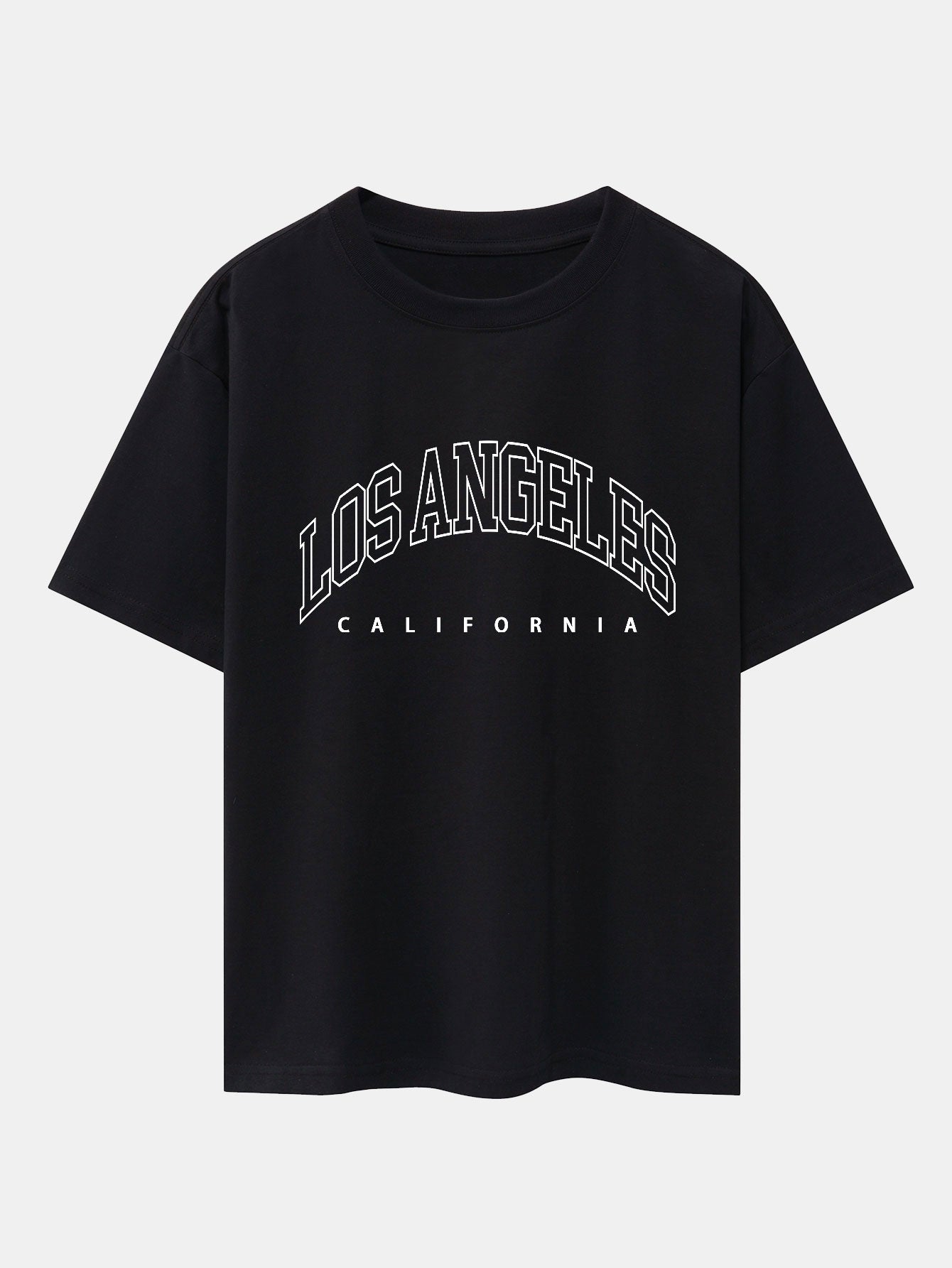 Los Angeles Print Heavy Weight Oversize T-Shirt & Loose Fit Corduroy Cargo Pants-Mitchell Shoes