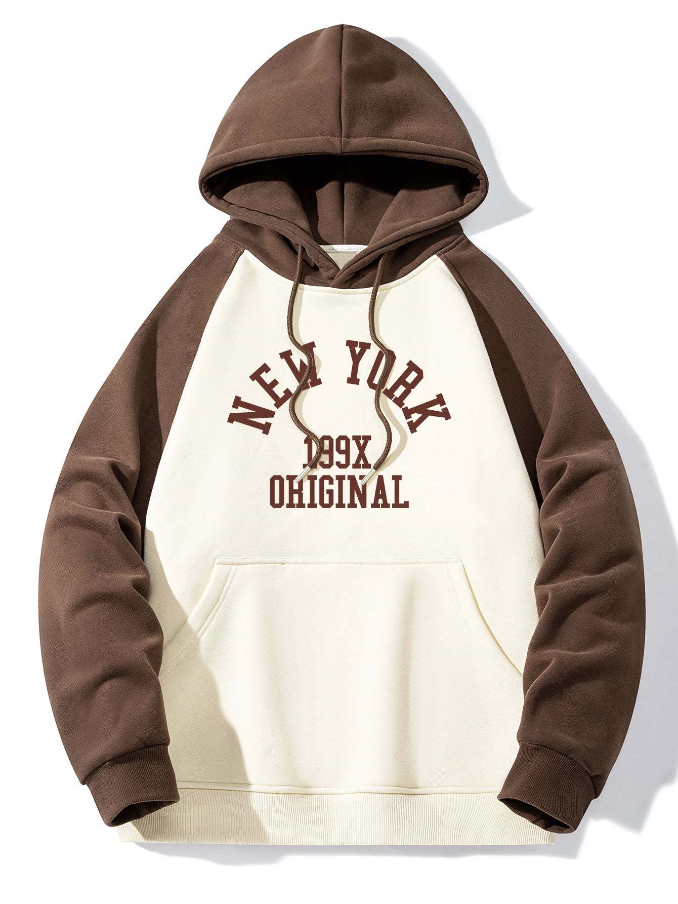 New York Print Pactchwork Raglan Hoodie-Mitchell Shoes