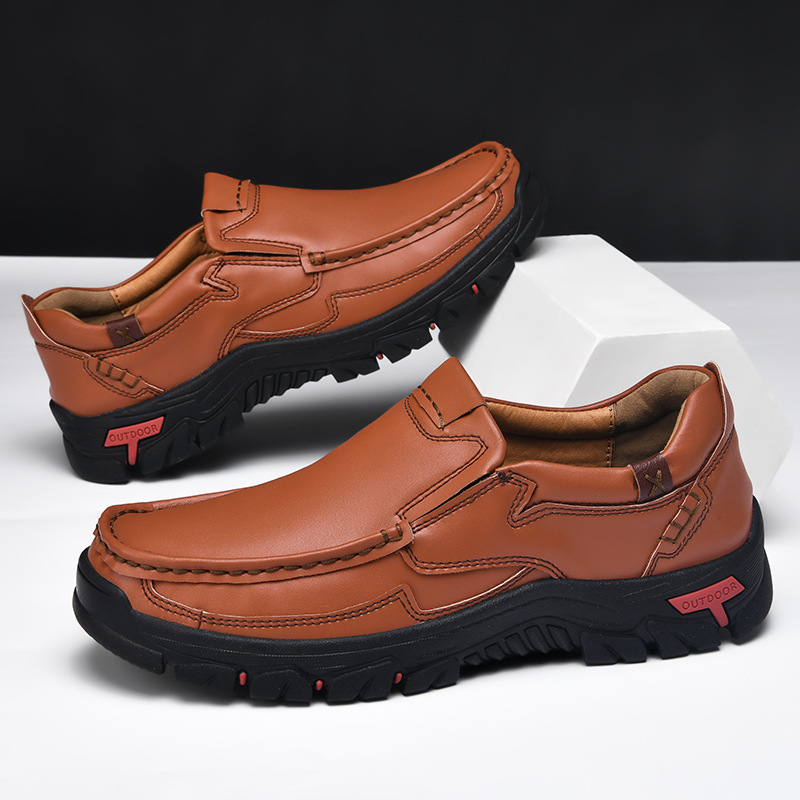 Men's Leather Casual Shoes Non-slip Loafers