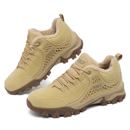 Men's Non-slip Thick Bottom Leather Sneakers