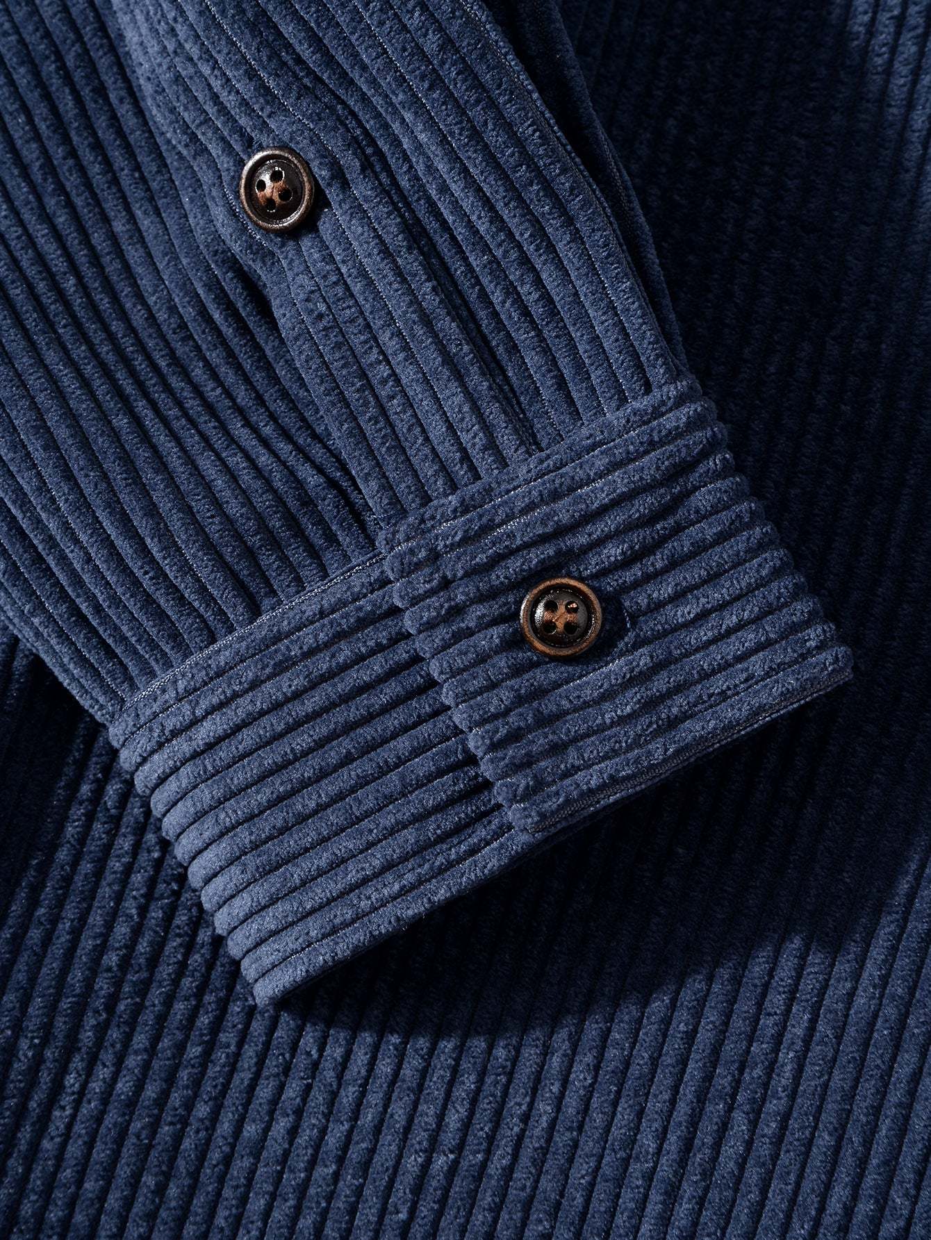 Long Sleeved Corduroy Button Up Shirt With Pockets-Mitchell Shoes