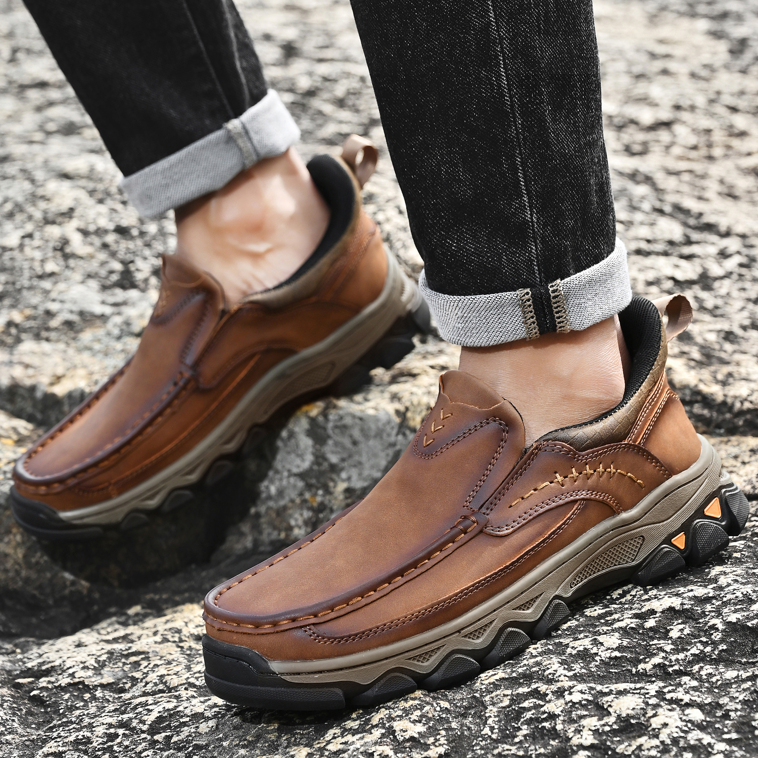 Mitchell Shoes Men’s EasePro Leather Slip-On Loafer