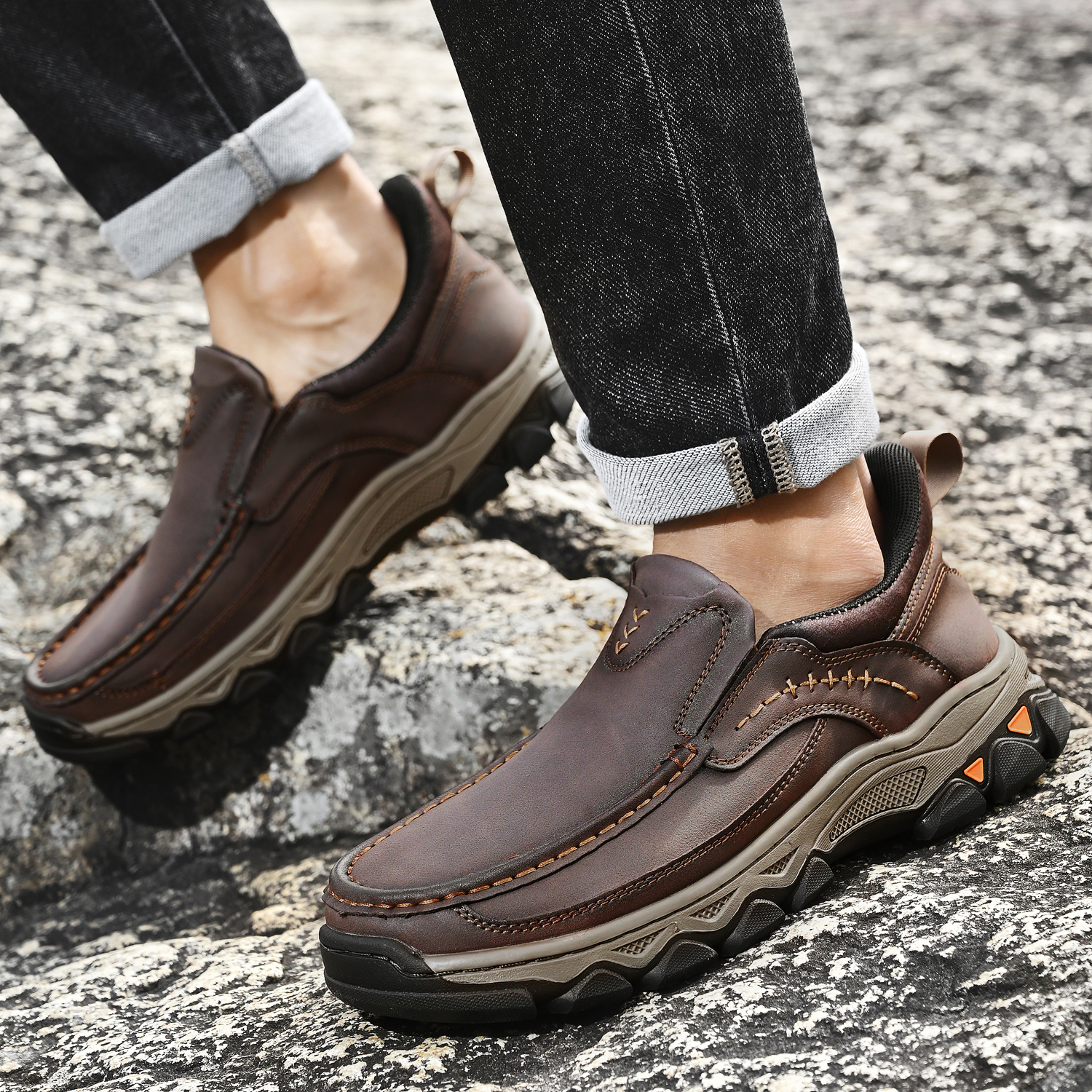 Mitchell Shoes Men’s EasePro Leather Slip-On Loafer