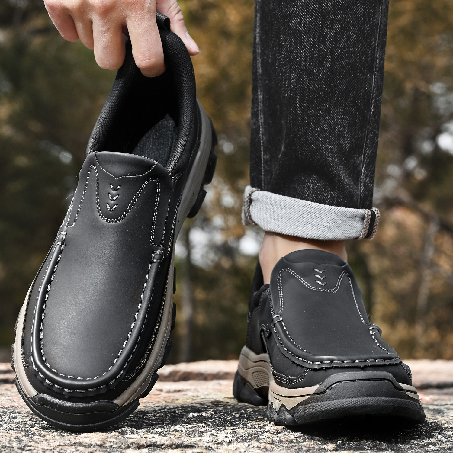 Mitchell Shoes Men’s EasePro Leather Slip-On Loafer