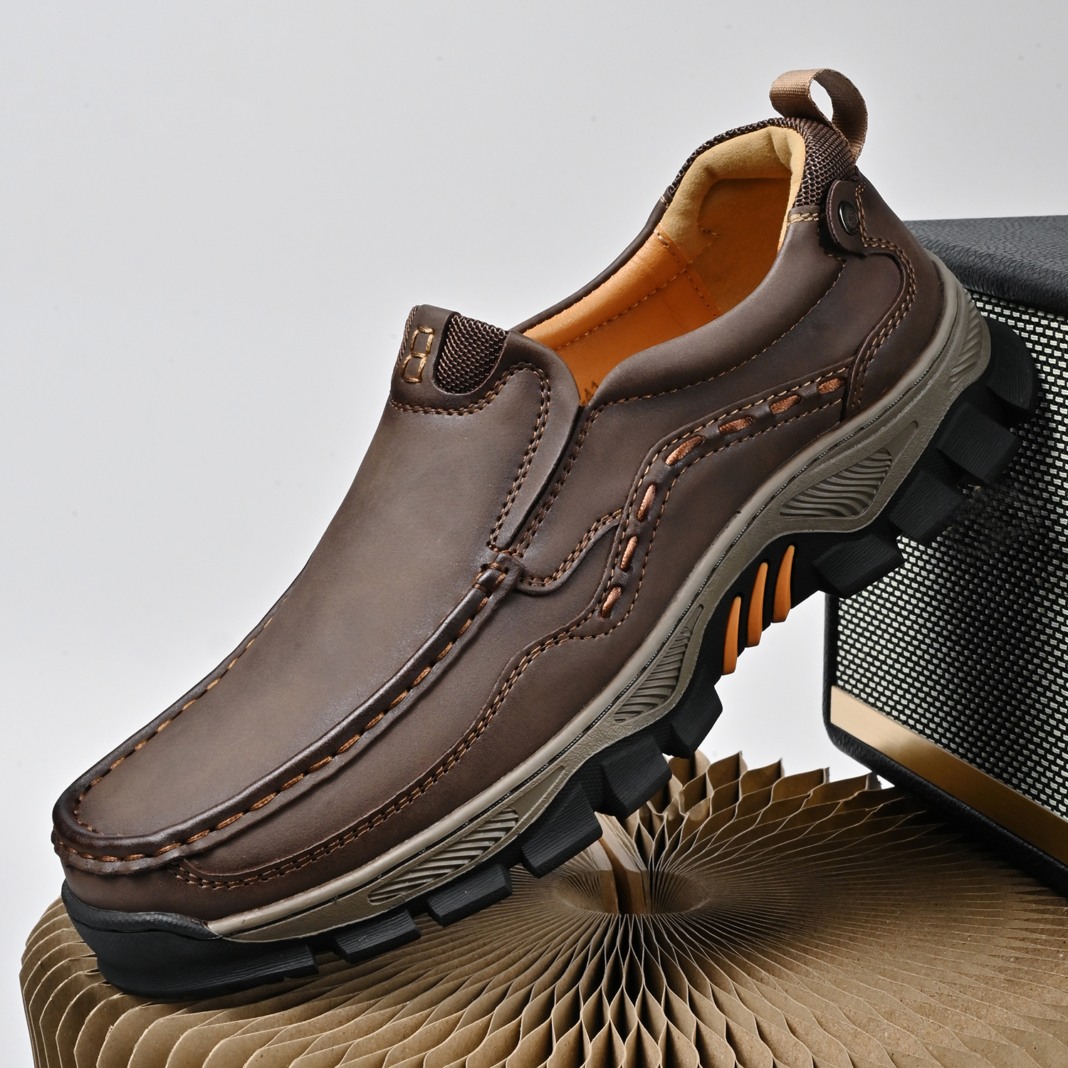 Men's Grippy Slip Resistant Outdoor Hiking Shoes