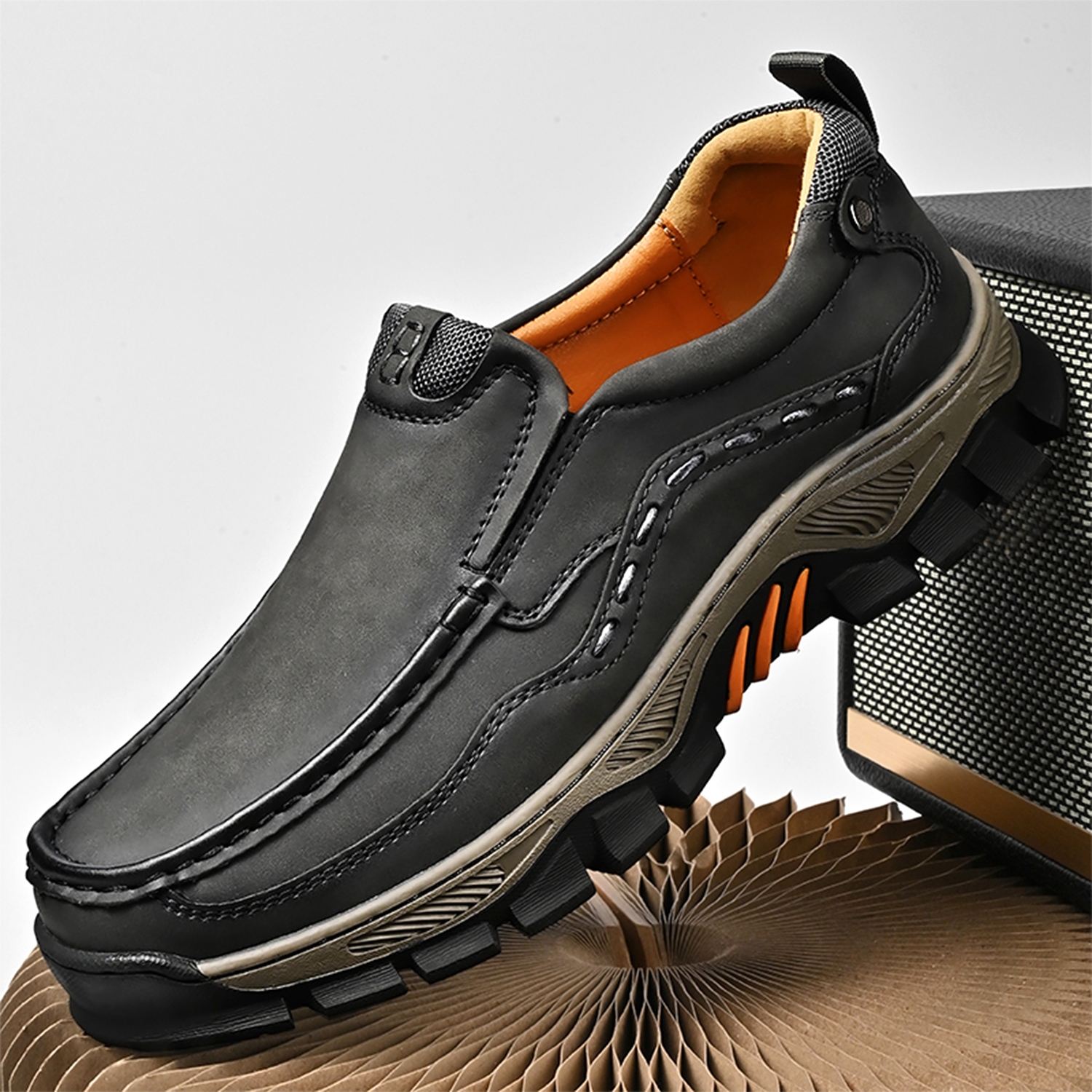 Men's Grippy Slip Resistant Outdoor Hiking Shoes