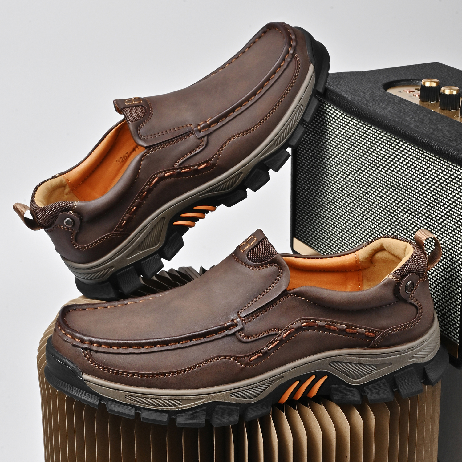 Men's Grippy Slip Resistant Outdoor Hiking Shoes