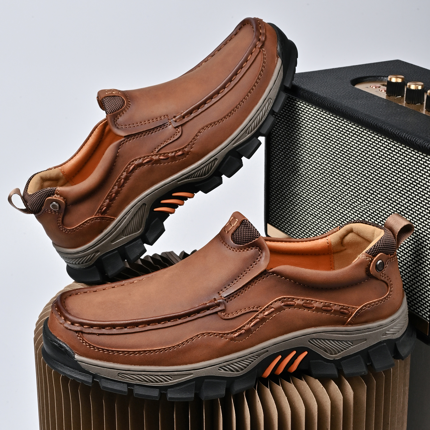 Men's Grippy Slip Resistant Outdoor Hiking Shoes