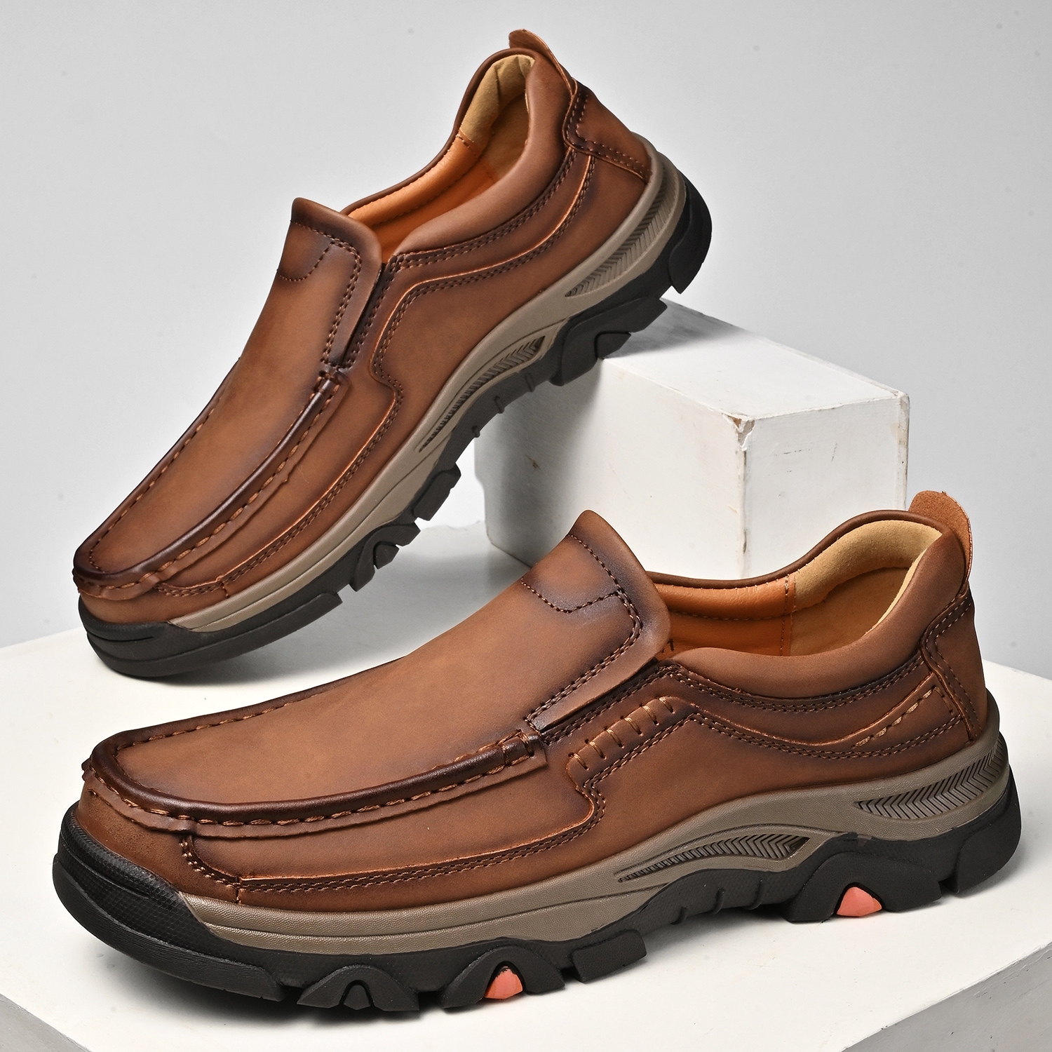 Men's Leather Plus Size Casual Loafers