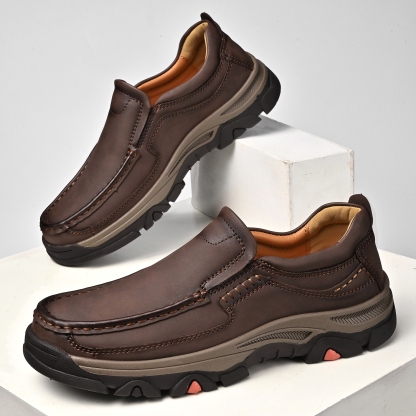 Men's Leather Plus Size Casual Loafers