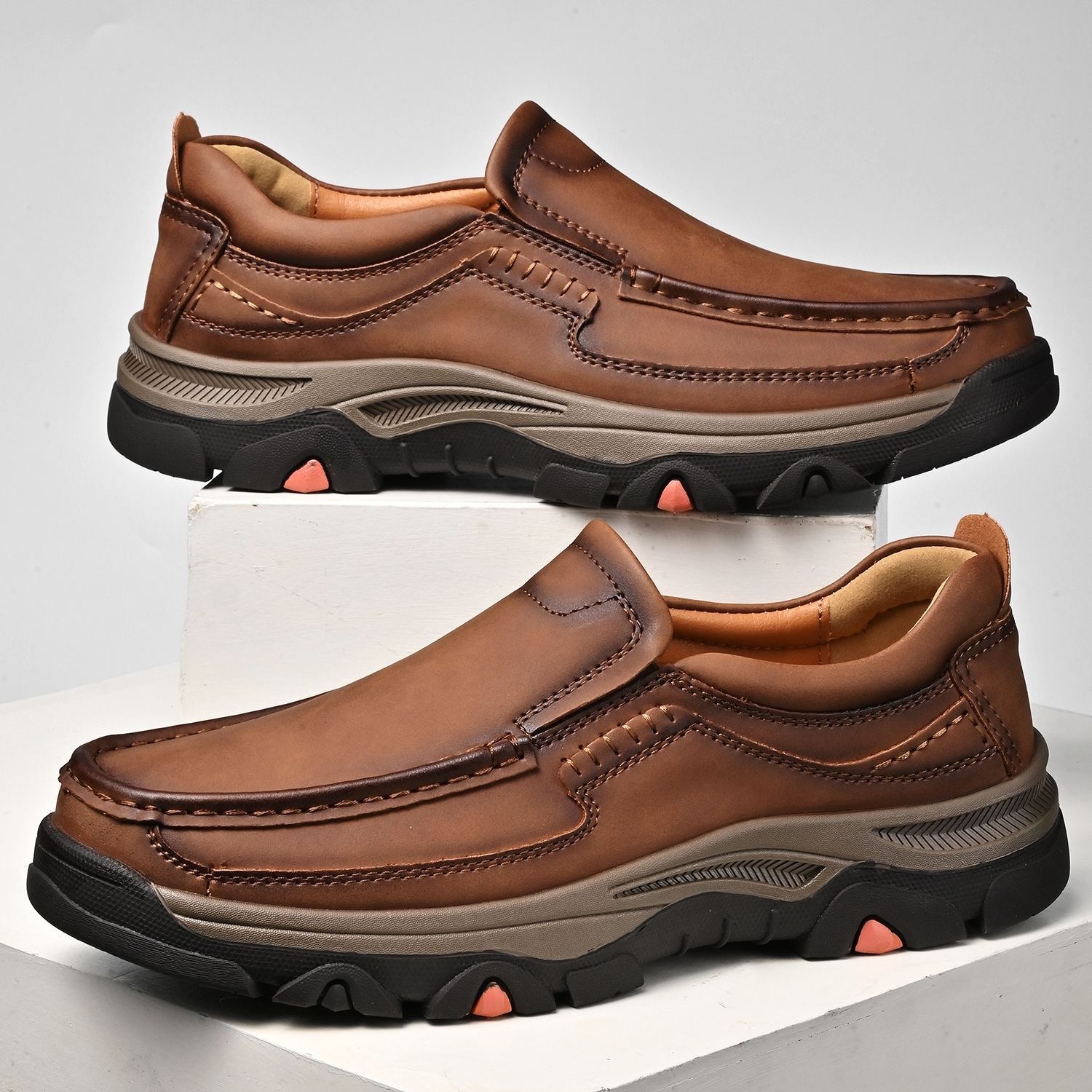 Men's Leather Plus Size Casual Loafers