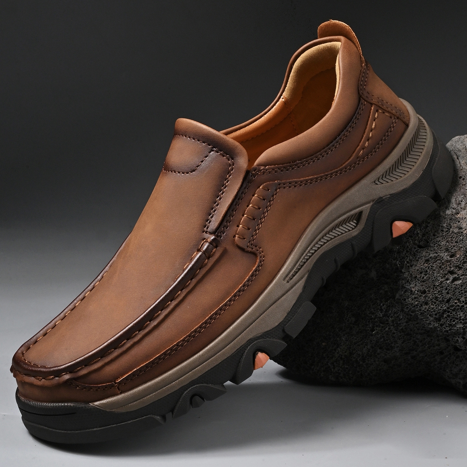 Men's Leather Plus Size Casual Loafers