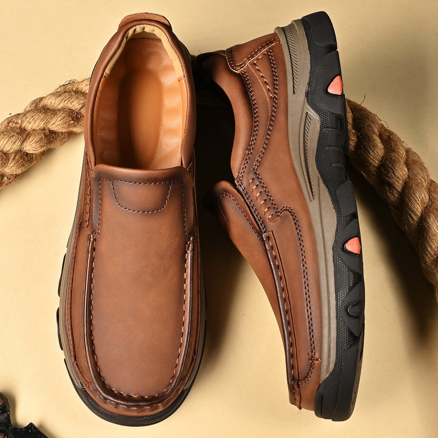 Men's Leather Plus Size Casual Loafers