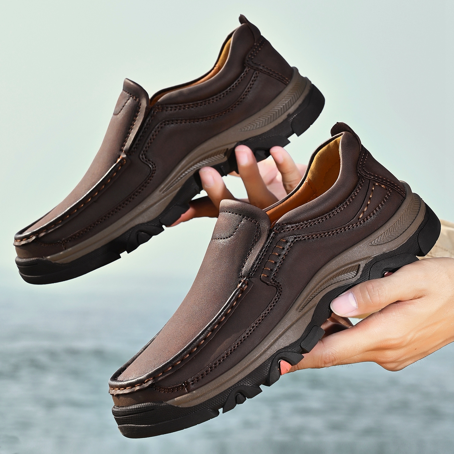 Men's Leather Plus Size Casual Loafers