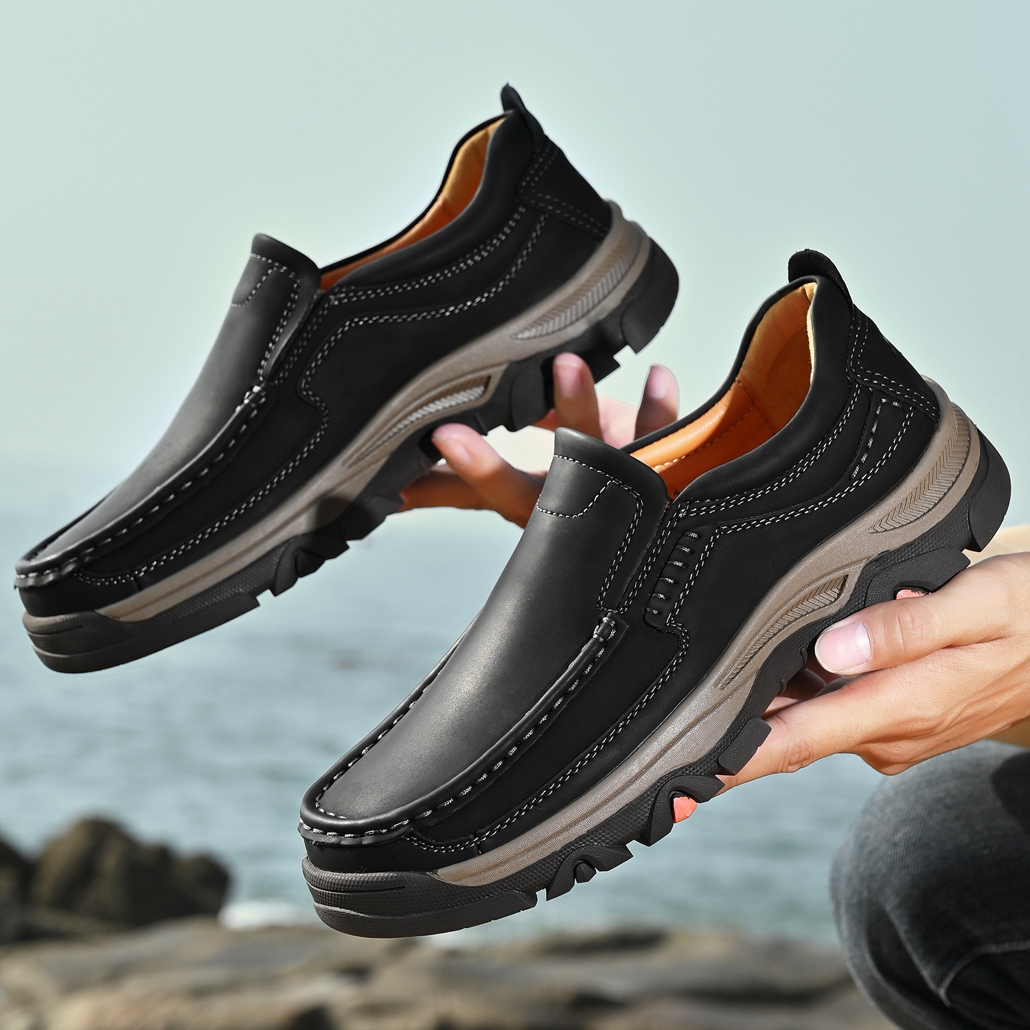 Men's Leather Plus Size Casual Loafers