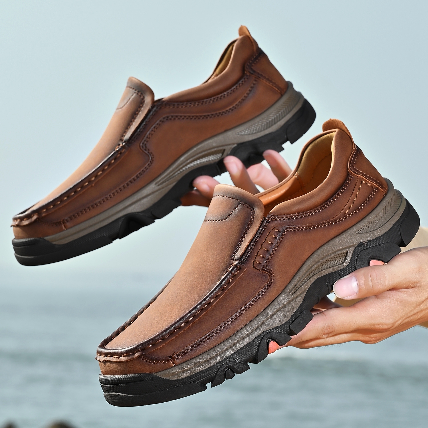 Men's Leather Plus Size Casual Loafers