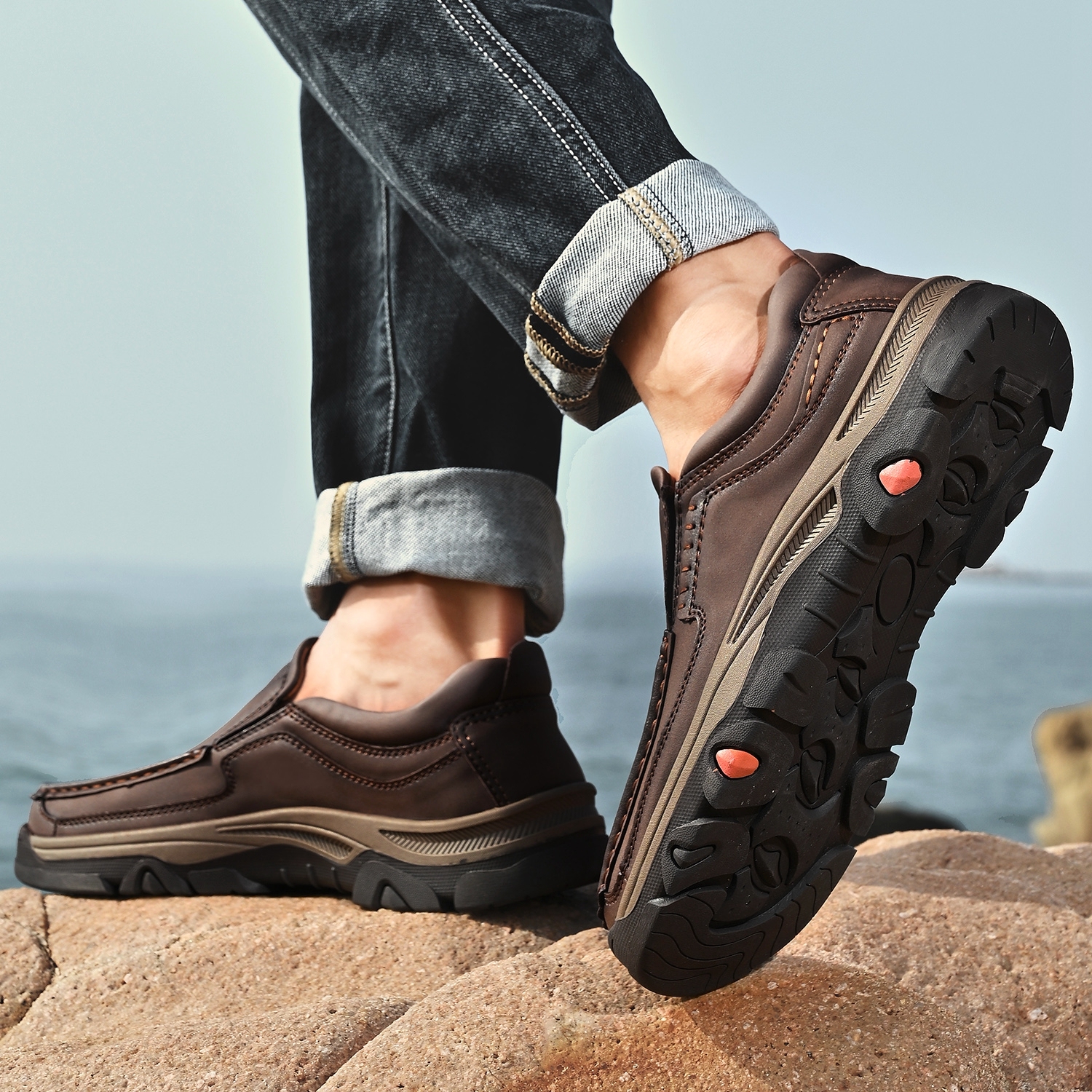 Men's Leather Plus Size Casual Loafers