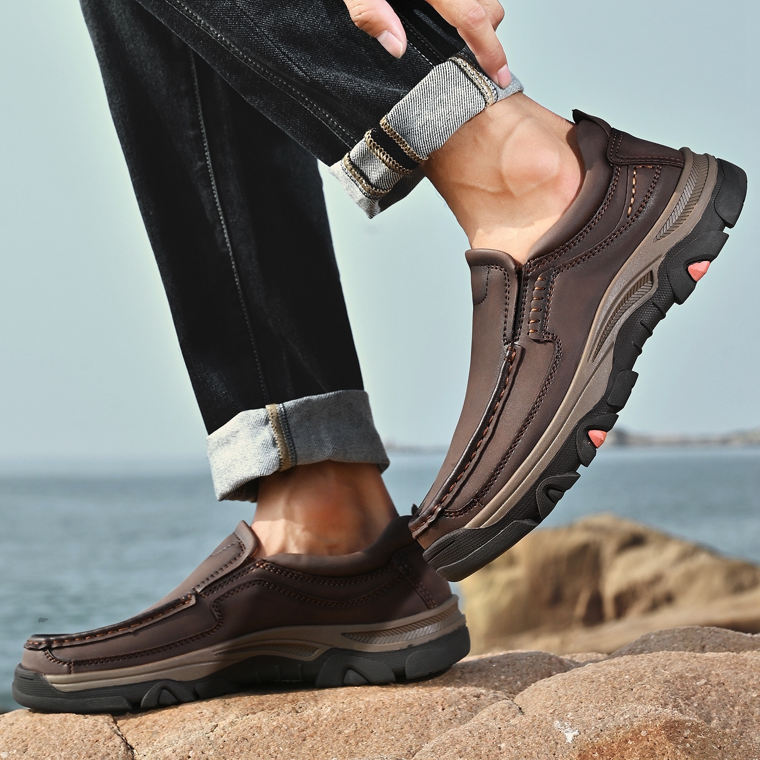 Men's Leather Plus Size Casual Loafers