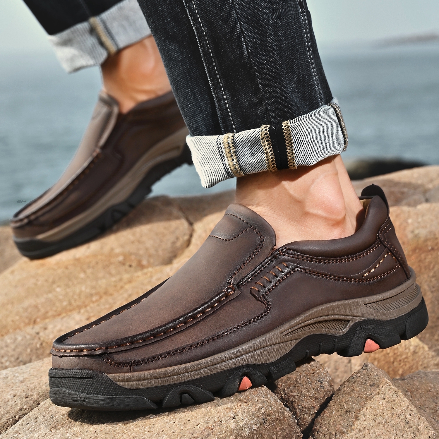 Men's Leather Plus Size Casual Loafers