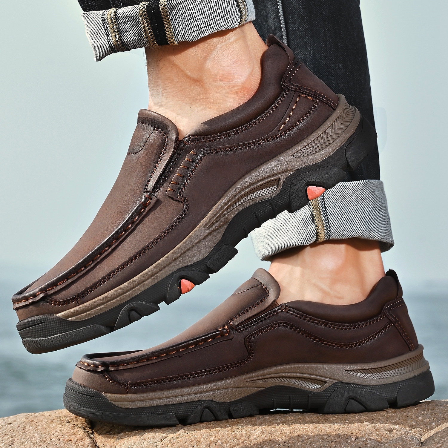 Men's Leather Plus Size Casual Loafers