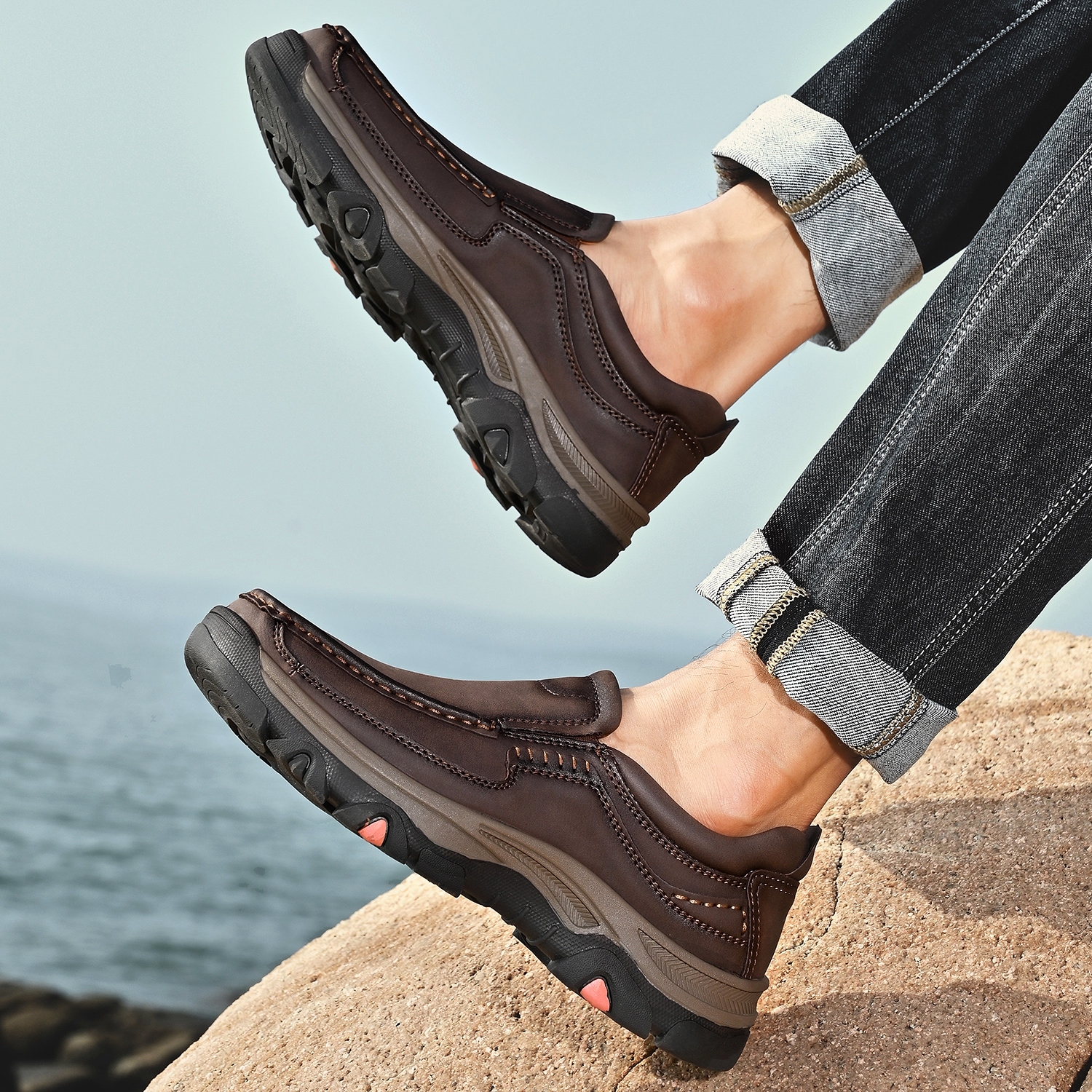 Men's Leather Plus Size Casual Loafers