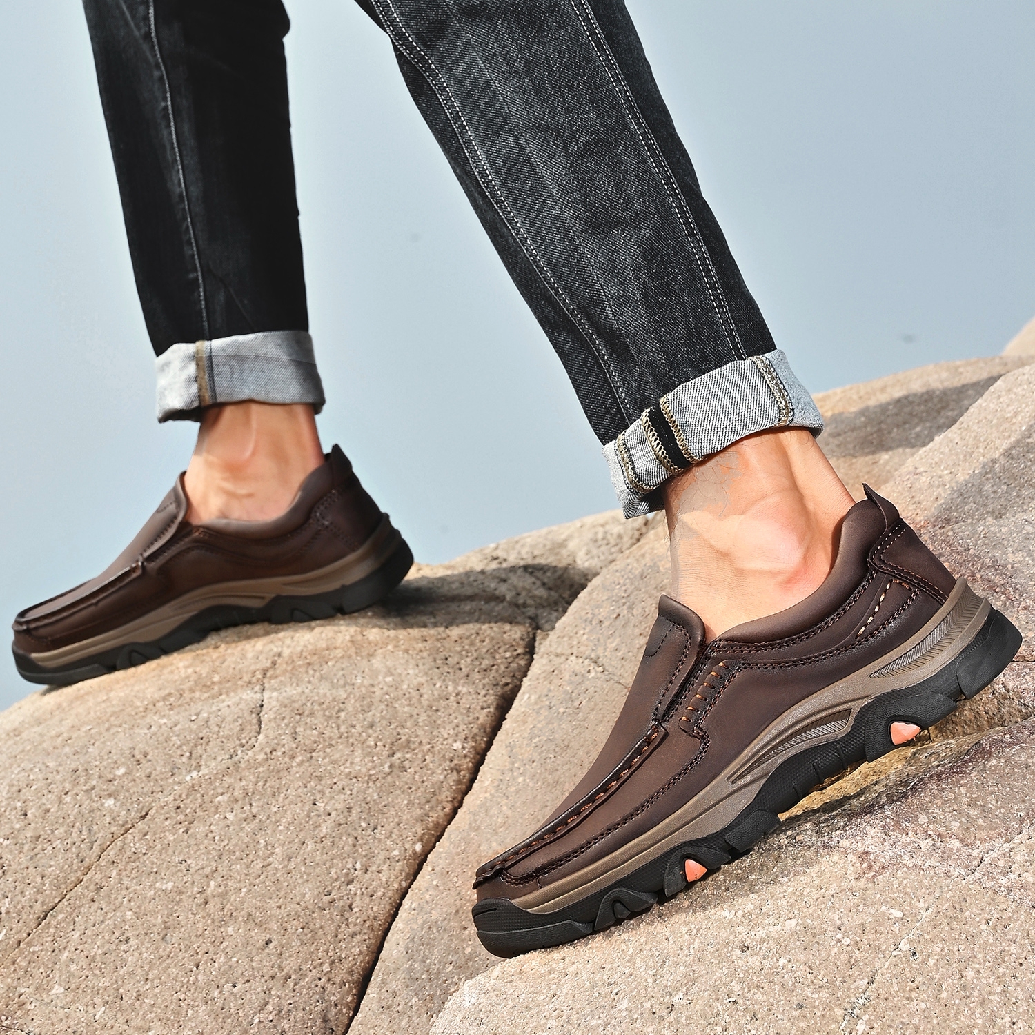 Men's Leather Plus Size Casual Loafers