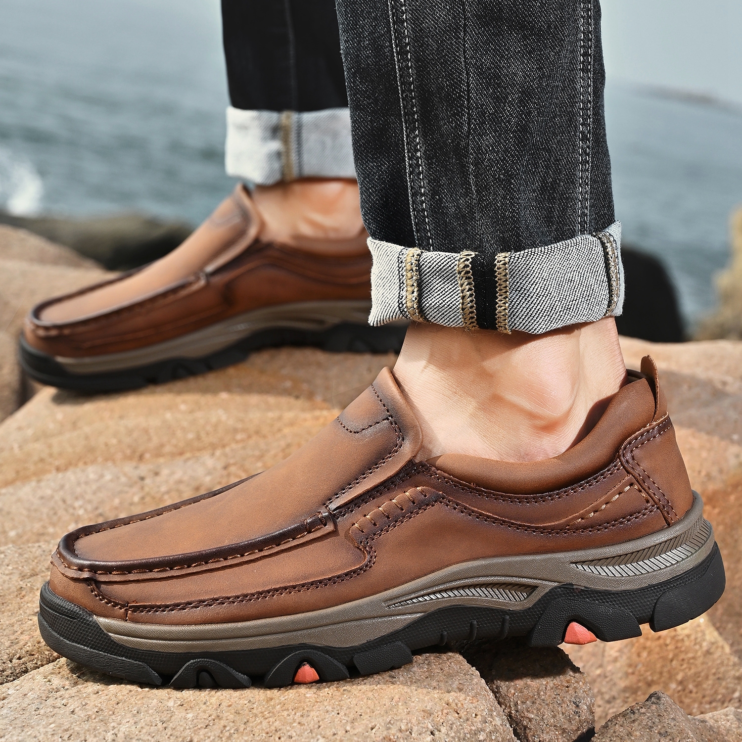 Men's Leather Plus Size Casual Loafers