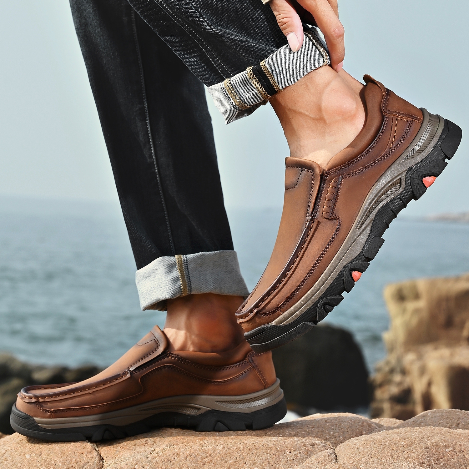 Men's Leather Plus Size Casual Loafers