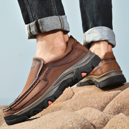 Men's Leather Plus Size Casual Loafers